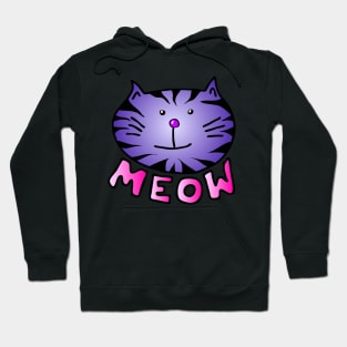 Purple Kitty Cat Hoodie